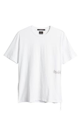Ksubi Crystal Embellished Kash Logo Cotton T-Shirt in White
