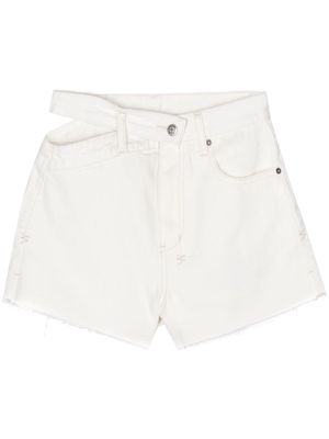 Ksubi cut-out-detail denim shorts - White