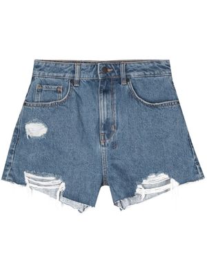 Ksubi distressed mini denim shorts - Blue