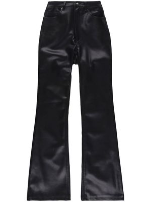 Ksubi faux-leather flared trousers - Black
