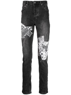 Ksubi graphic-print skinny jeans - Grey