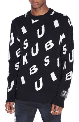 Ksubi Letters Crewneck Sweater in Black