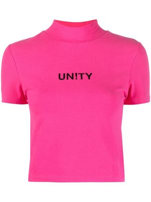 Ksubi logo-print high-neck T-shirt - Pink