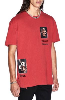 Ksubi Oversize Icons Biggie Embroidered Cotton Graphic T-Shirt