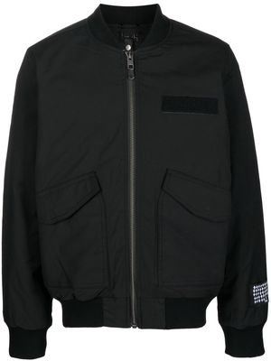 Ksubi patch-detail zip-up bomber jacket - Black