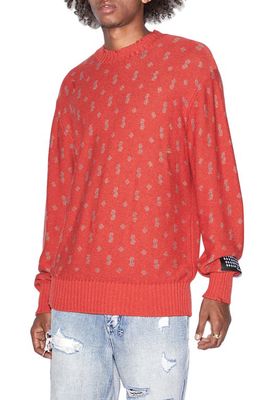 Ksubi Relaxed Fit Crewneck Sweater in Red
