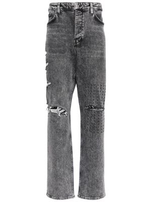 Ksubi ripped straight-leg jeans - Grey