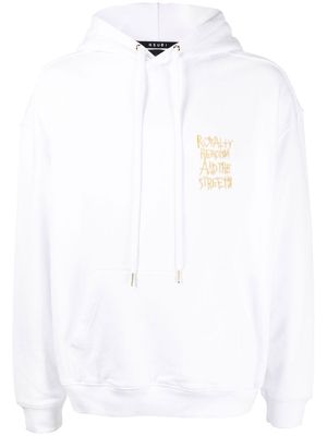 Ksubi slogan-embroidered hoodie - White