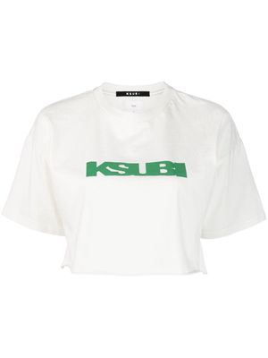 Ksubi Sott cropped oh g bleach tee - White