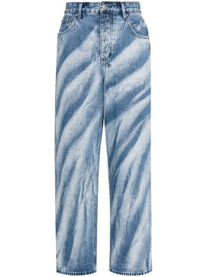 Ksubi striped straight-leg jeans - Blue