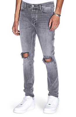 Ksubi Van Winkle Monokrome Ripped Skinny Jeans in Grey