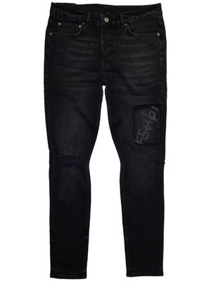 Ksubi whiskered-effect straight-leg jeans - Black