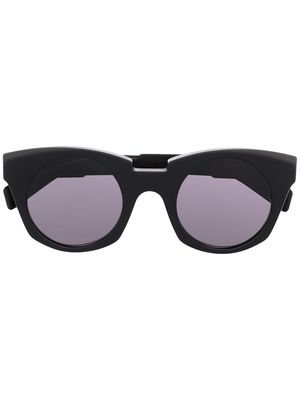 Kuboraum angular round-frame sunglasses - Black