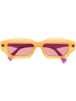 Kuboraum angular slim-frame sunglasses - Purple