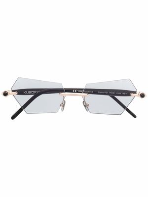 Kuboraum asymmetric-frame sunglasses - Black