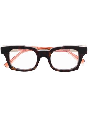 Kuboraum colour-block square glasses - Black