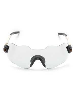 Kuboraum E50 oversize-frame sunglasses - Neutrals