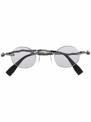 Kuboraum foldable round-frame sunglasses - Grey