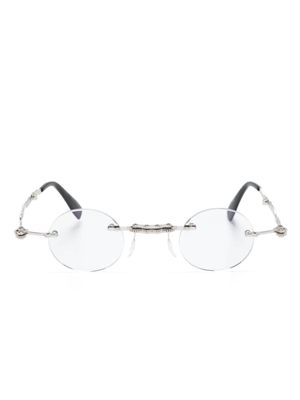 Kuboraum H42 round-frame glasses - Silver