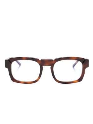 Kuboraum K18 square-frame glasses - Brown