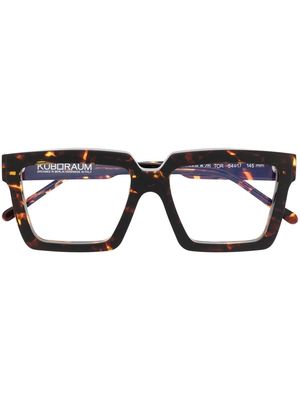 Kuboraum K26 square-frame glasses - Brown