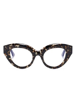 Kuboraum K35 cat-eyes frame glasses - Brown