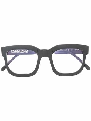 Kuboraum K4 square-frame glasses - Black