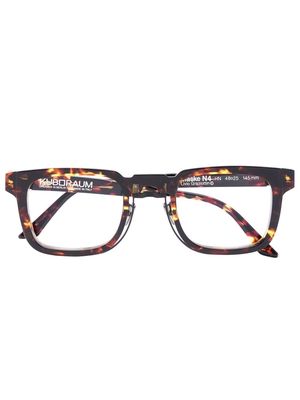 Kuboraum N4 square-frame glasses - Brown