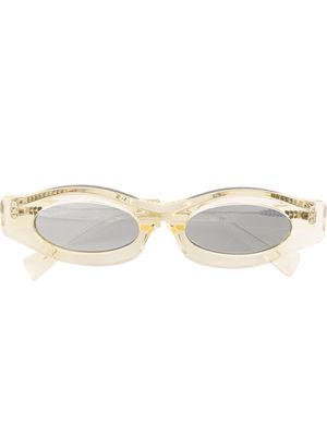 Kuboraum oval frames sunglasses - Neutrals