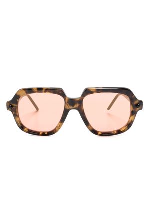 Kuboraum P13 square-frame sunglasses - Brown