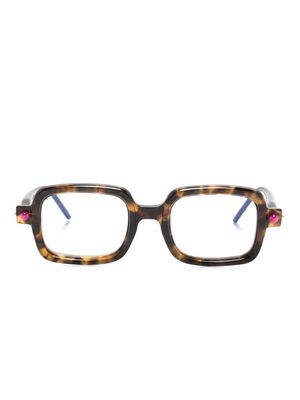 Kuboraum P2 square-frame glasses - Brown