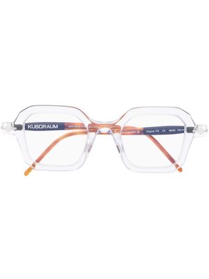 Kuboraum P9 square-frame glasses - Brown
