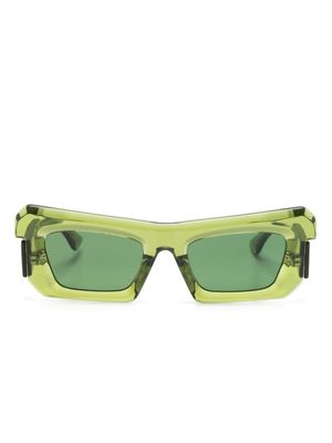 Kuboraum R2 rectangle-frame sunglasses - Green