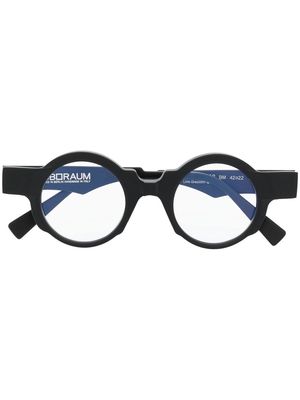 Kuboraum round-frame optical glasses - Black