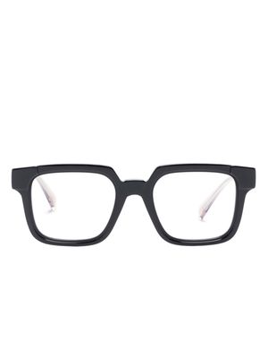 Kuboraum square-frame clear-lenses glasses - Black