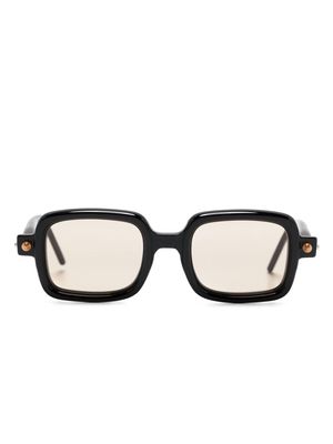 Kuboraum square-frame logo-print sunglasses - Black