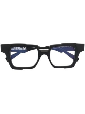 Kuboraum square-frame optical glasses - Black