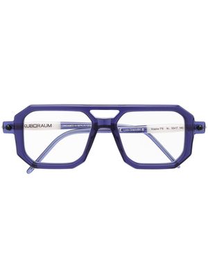 Kuboraum square-frame tinted sunglasses - Blue