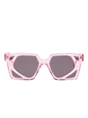 Kuboraum T6 rectangle-frame sunglasses - Pink