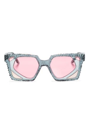 Kuboraum T6 transparent square-frame sunglasses - Grey