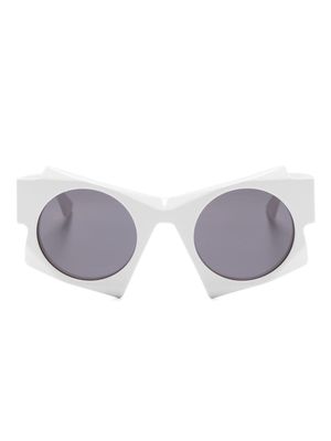 Kuboraum U5 geometric-frame sunglasses - White