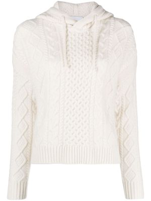 kujten cable knit cashmere jumper - White
