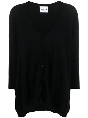 kujten fine-knit cashmere cardigan - Black
