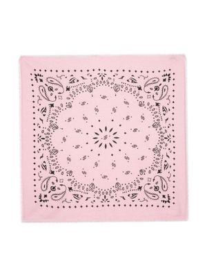 kujten Hachiko paisley-print cashmere scarf - Pink