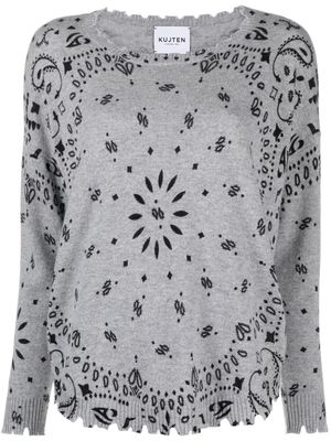 kujten intarsia-knit cashmere jumper - Grey