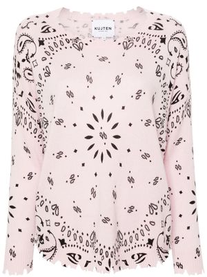 kujten Mela bandana-print jumper - Pink