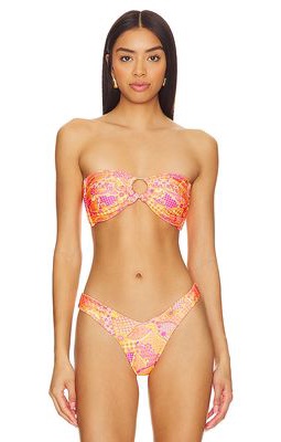 Kulani Kinis Bandeau Bikini Top in Orange