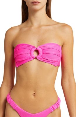 Kulani Kinis Strapless Bandeau Bikini Top in Flamingo Pink