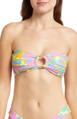 Kulani Kinis Strapless O-Ring Bikini Top in Tutti Frutti