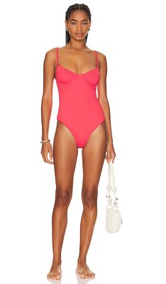 Kulani Kinis Underwire Cheeky One Piece in Pink